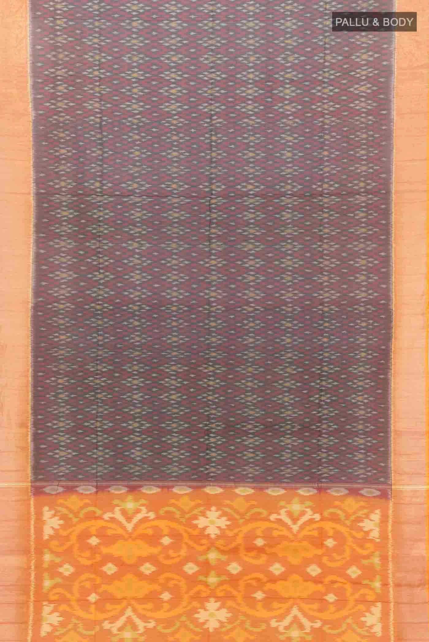 Black Kora Cotton Saree - Image 5
