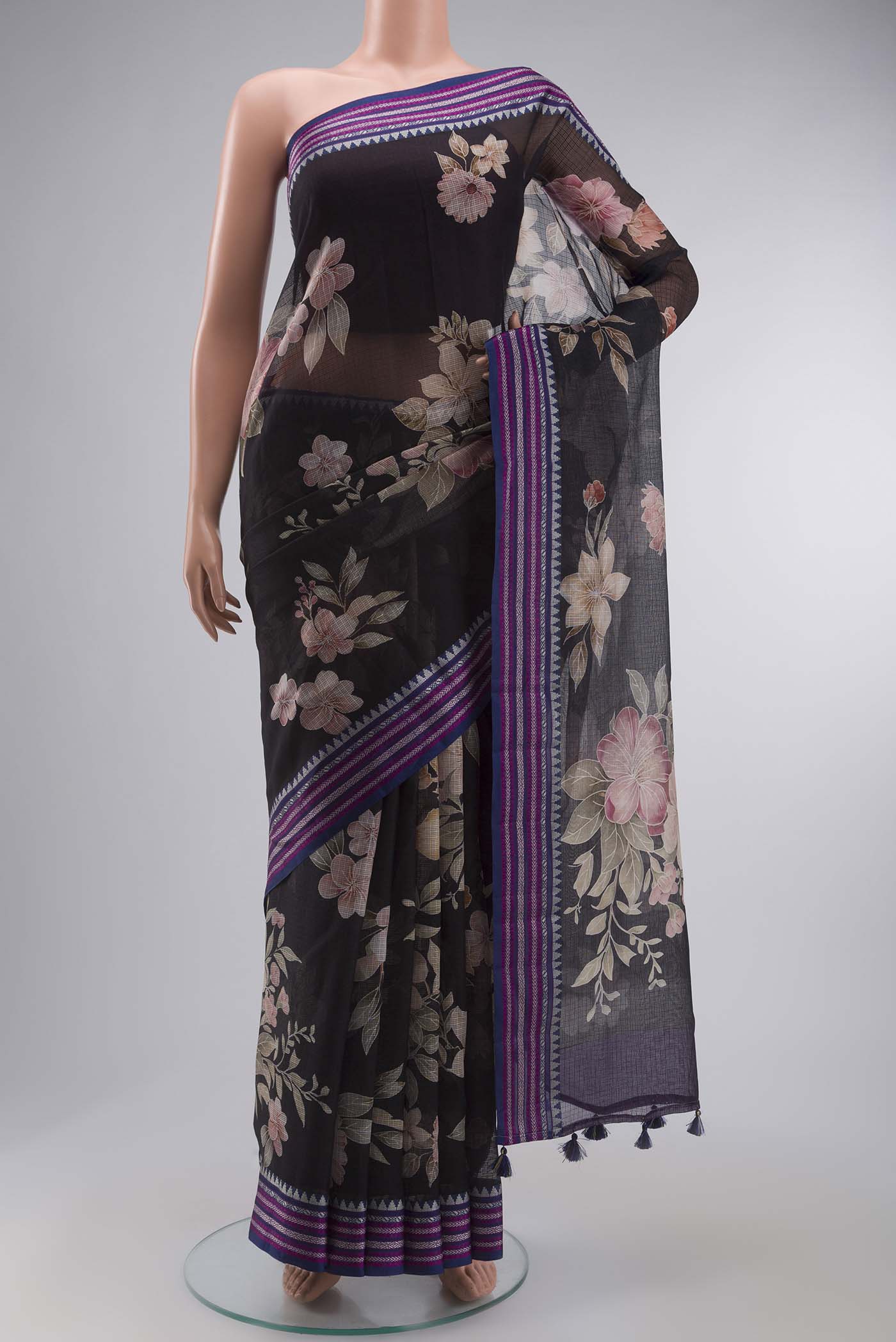 Black Kota Silk Saree