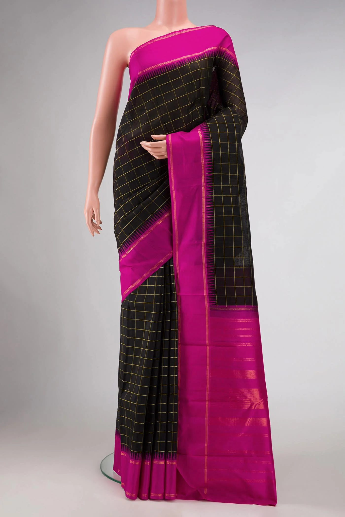 Black Linen Saree