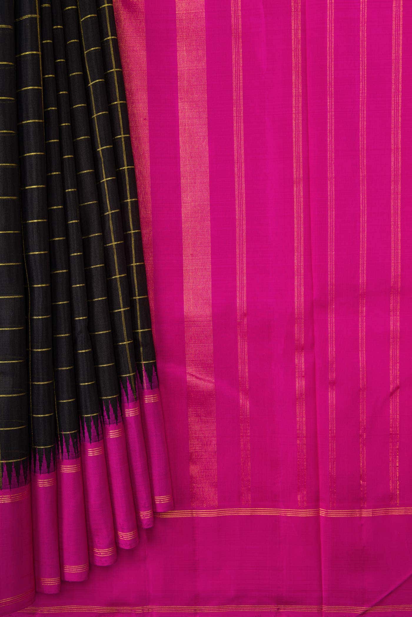 Black Linen Saree - Image 2