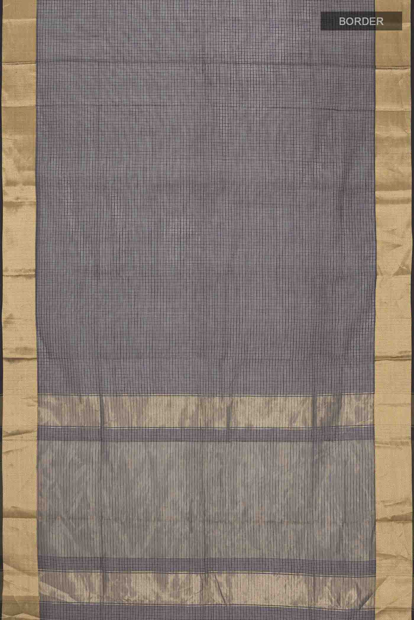 Black Maheshwari Silk Saree - Image 3