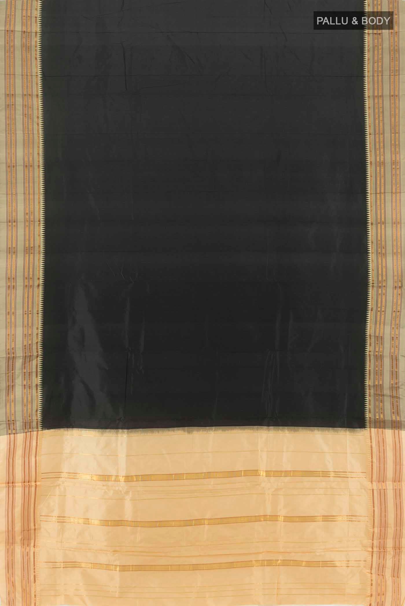 Black Narayanpet Silk Saree - Image 5