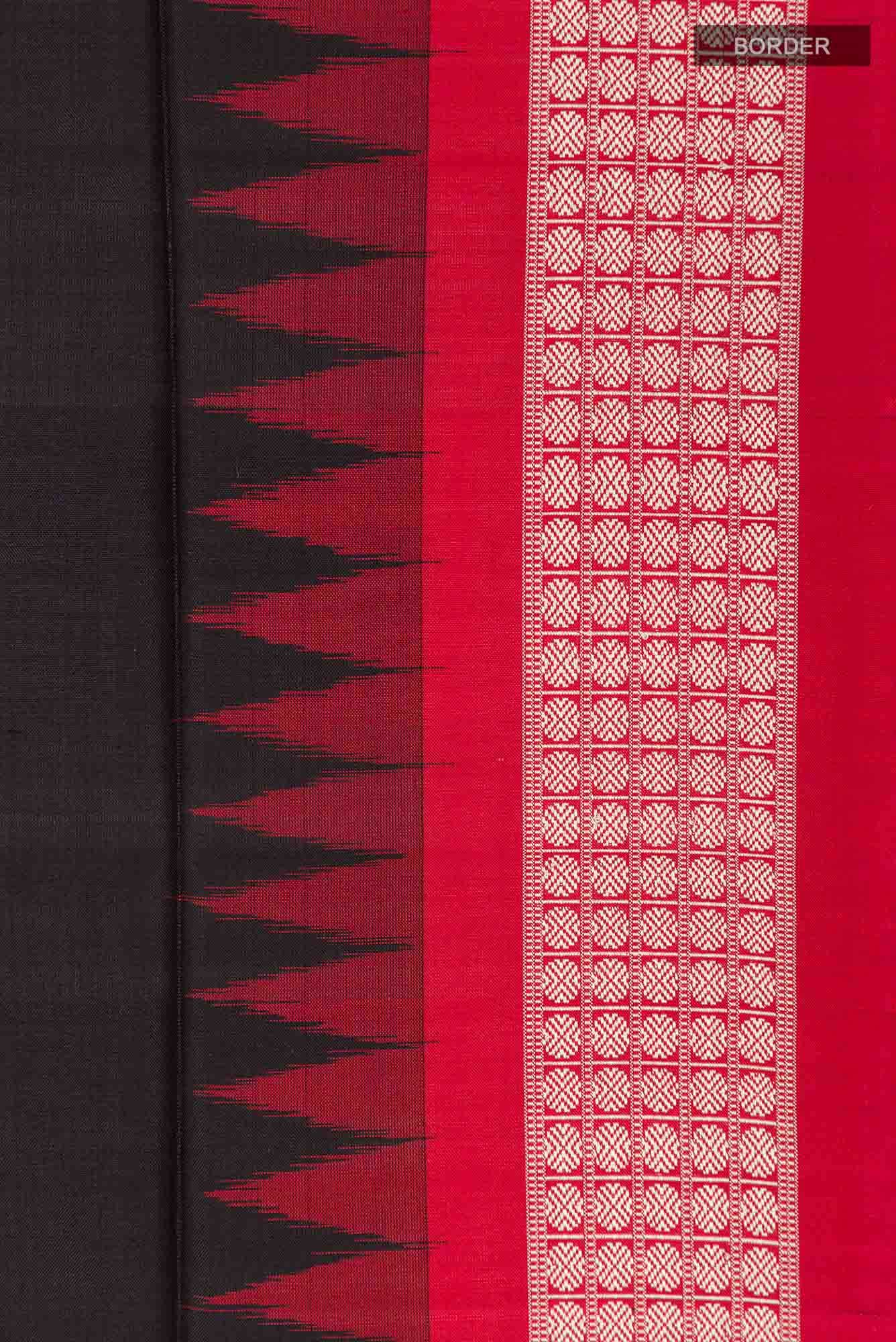 Black Orissa Ikat Saree - Image 5