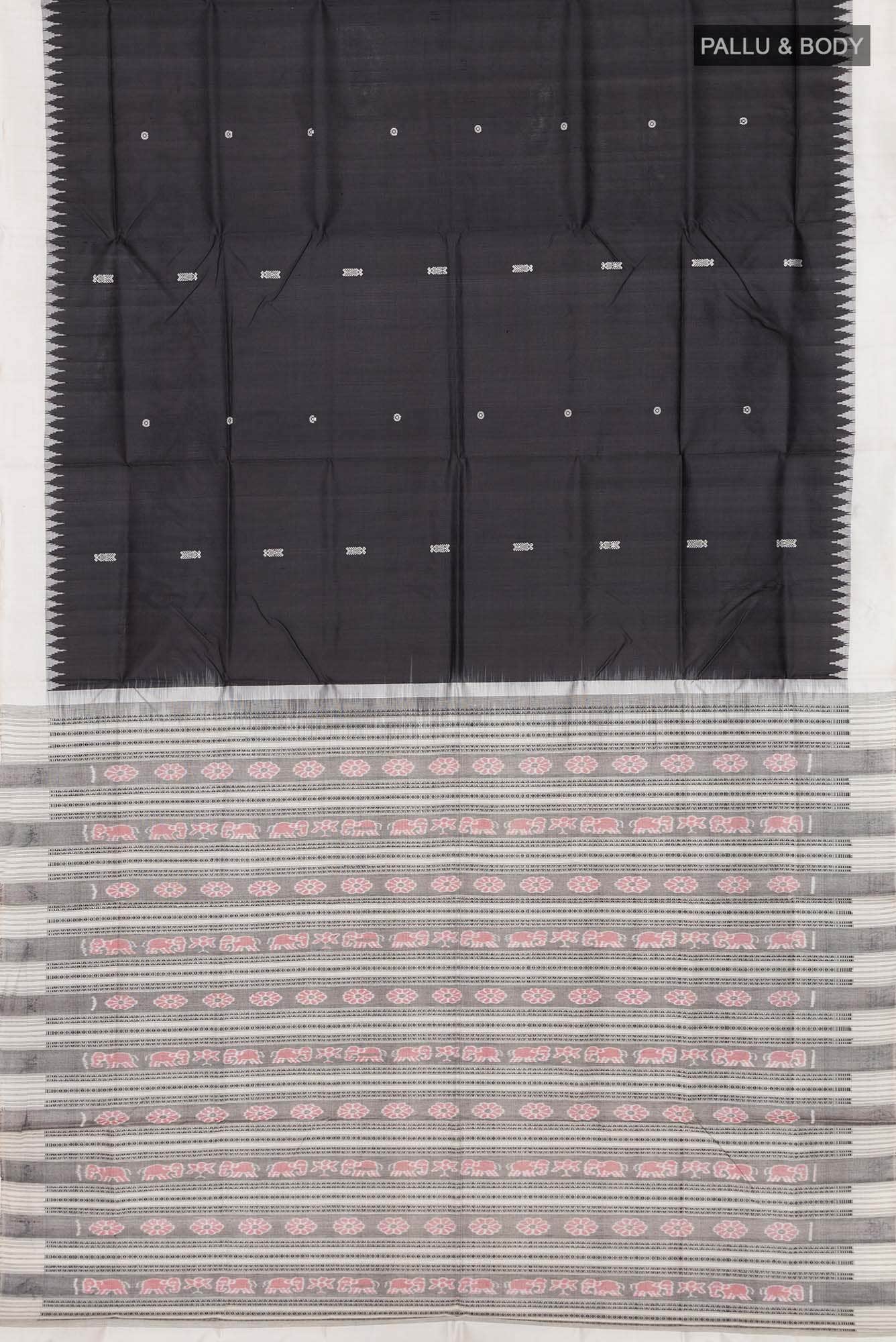 Black Orissa Silk Saree - Image 4
