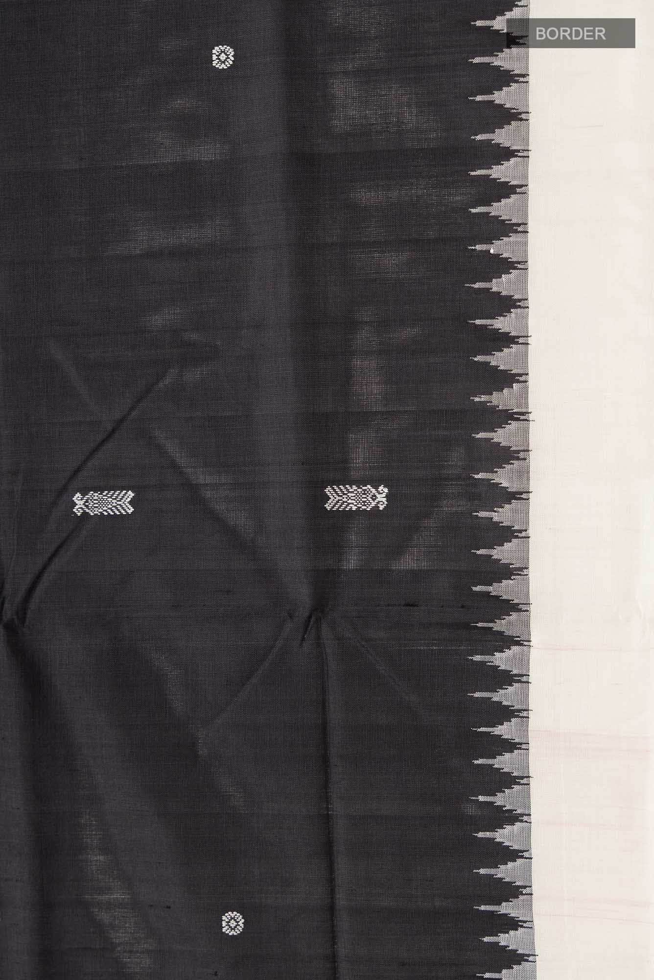 Black Orissa Silk Saree - Image 5