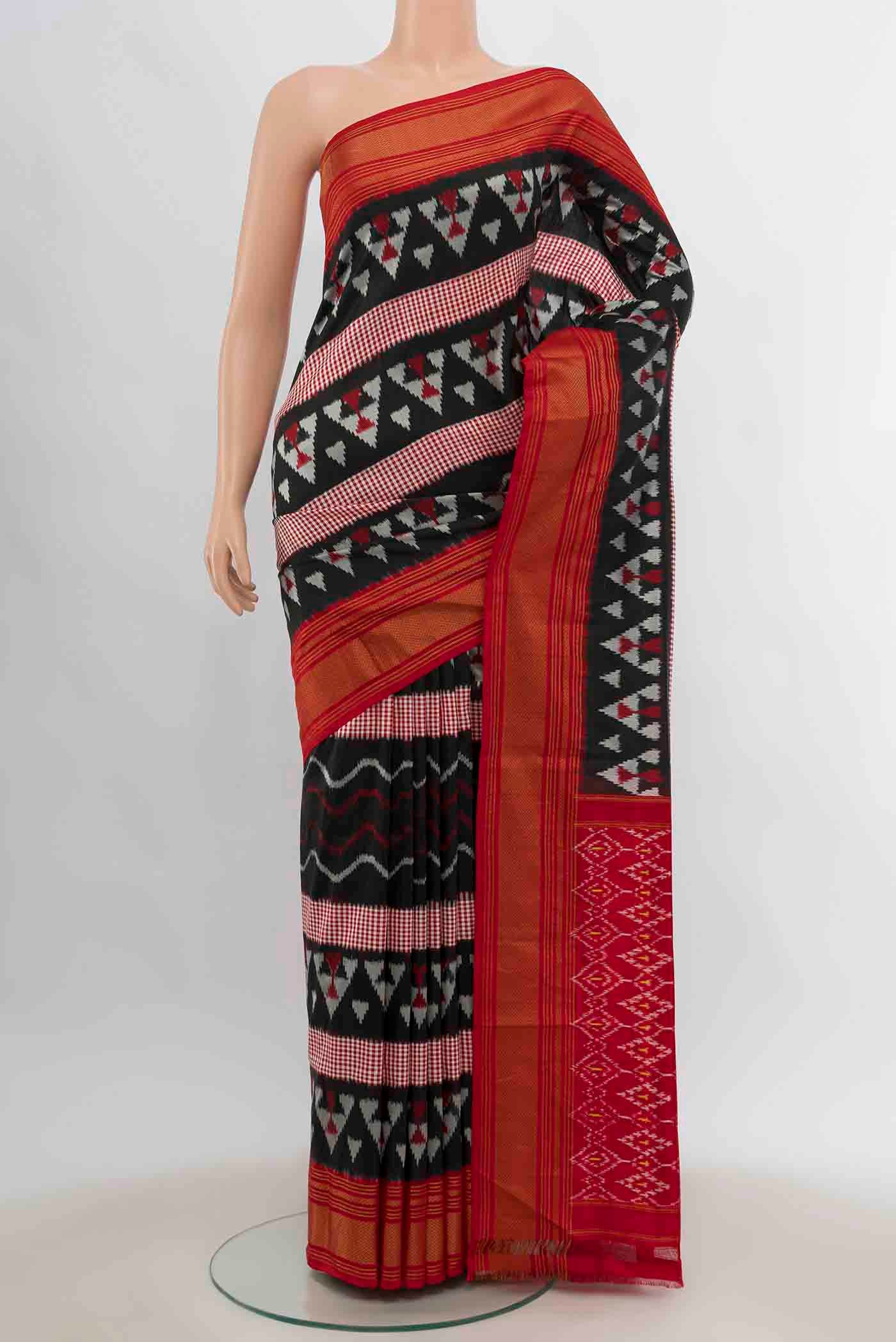 Black Pochampally Silk Saree