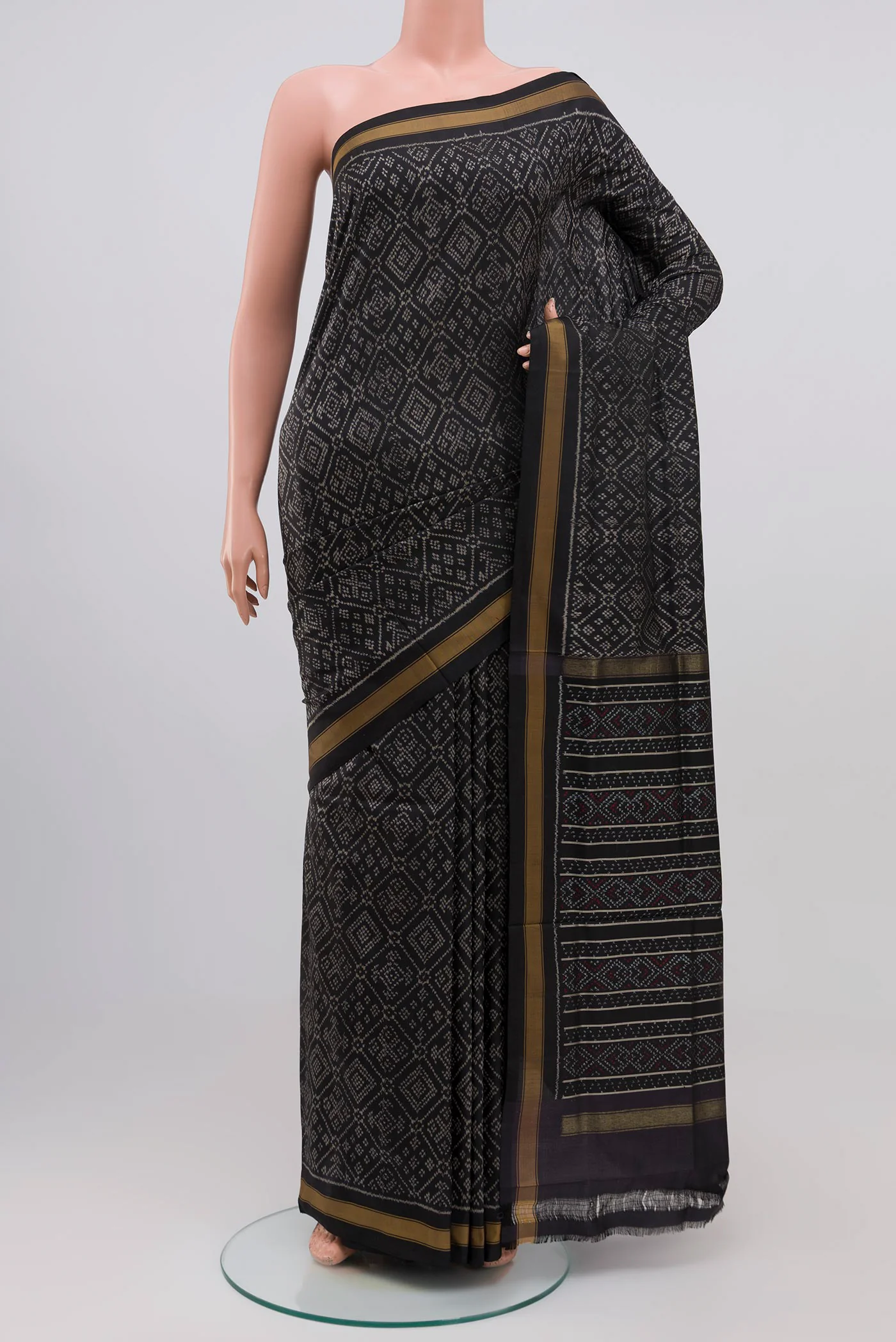 Black Pochampally Silk Saree