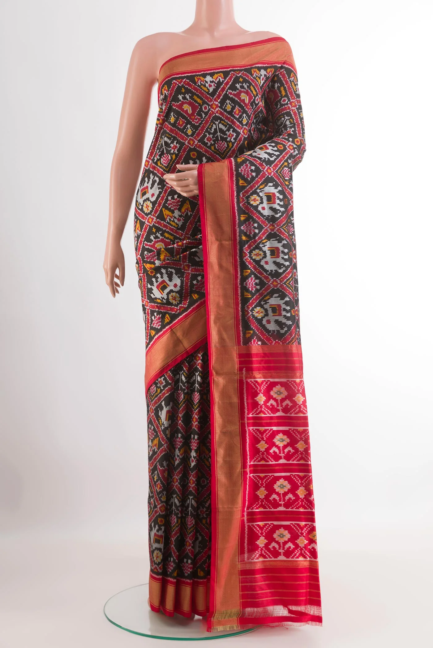 Black Pochampally Silk Saree
