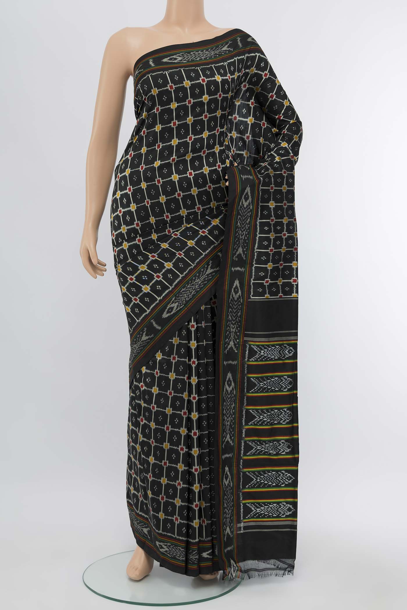 Black Pochampally Silk Saree