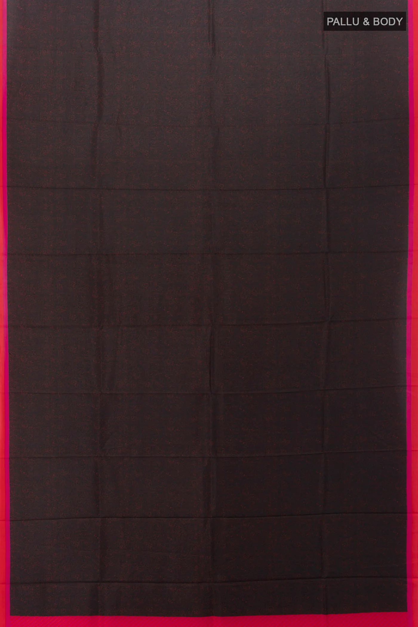 Black Printed Silk Saree - Image 5