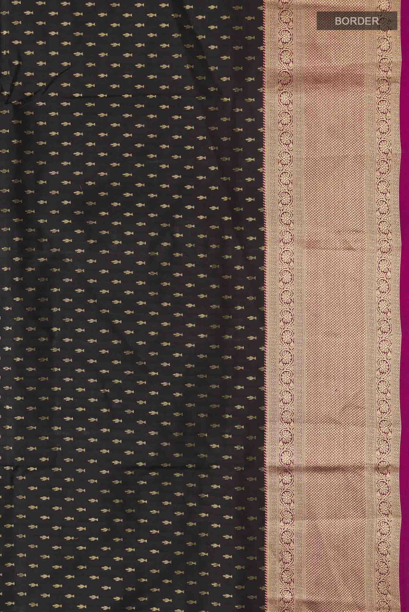 Black Soft Silk Saree - Image 3