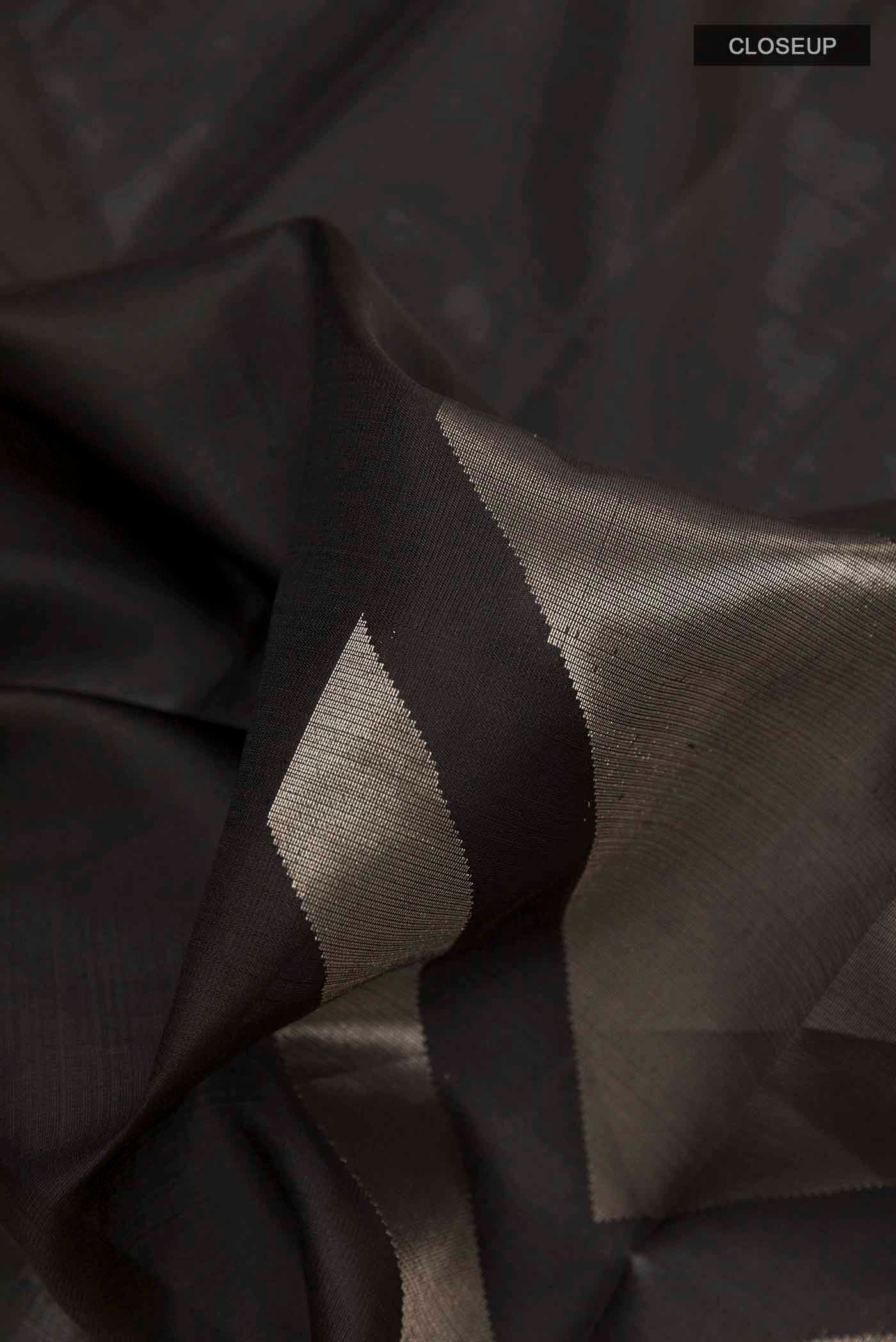 Black Soft Silk Saree - Image 2