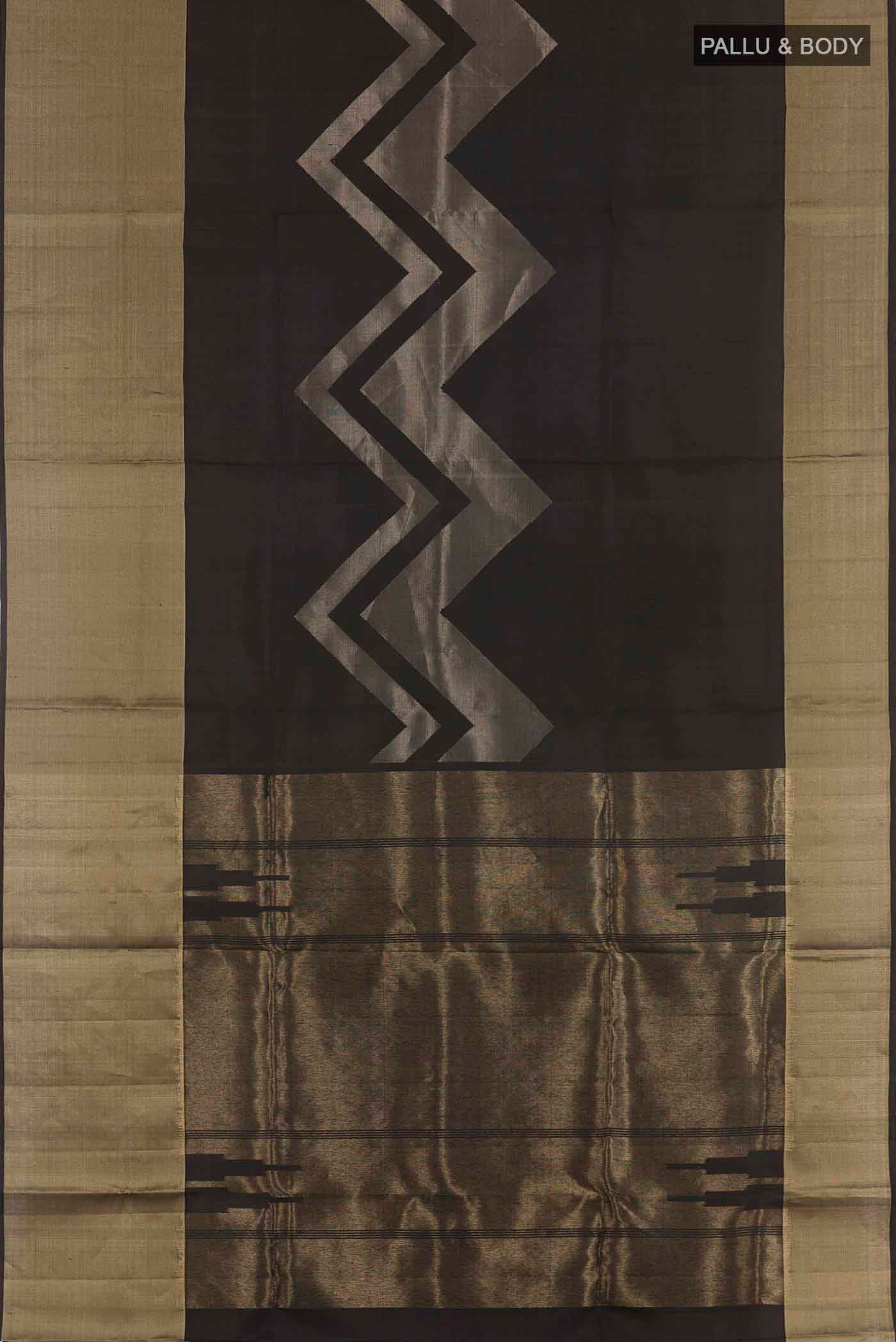 Black Soft Silk Saree - Image 5