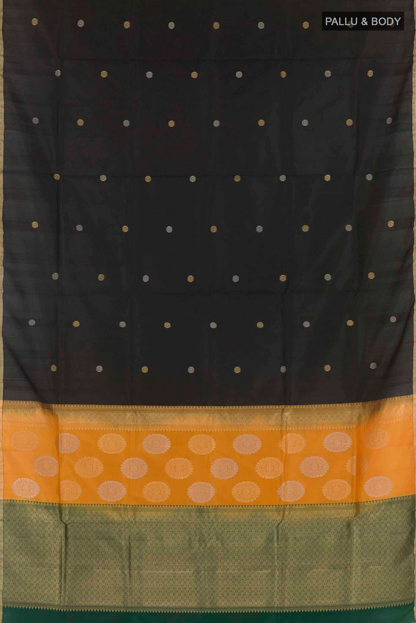 Black Soft Silk Saree - Image 5
