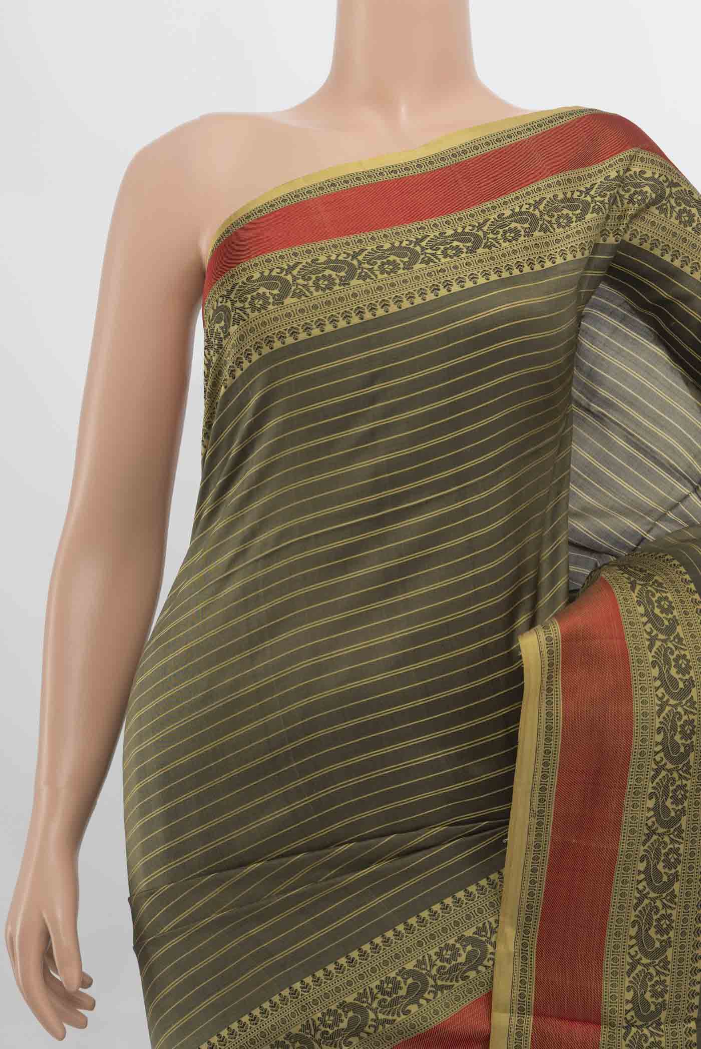 Black Soft Silk Saree - Image 2