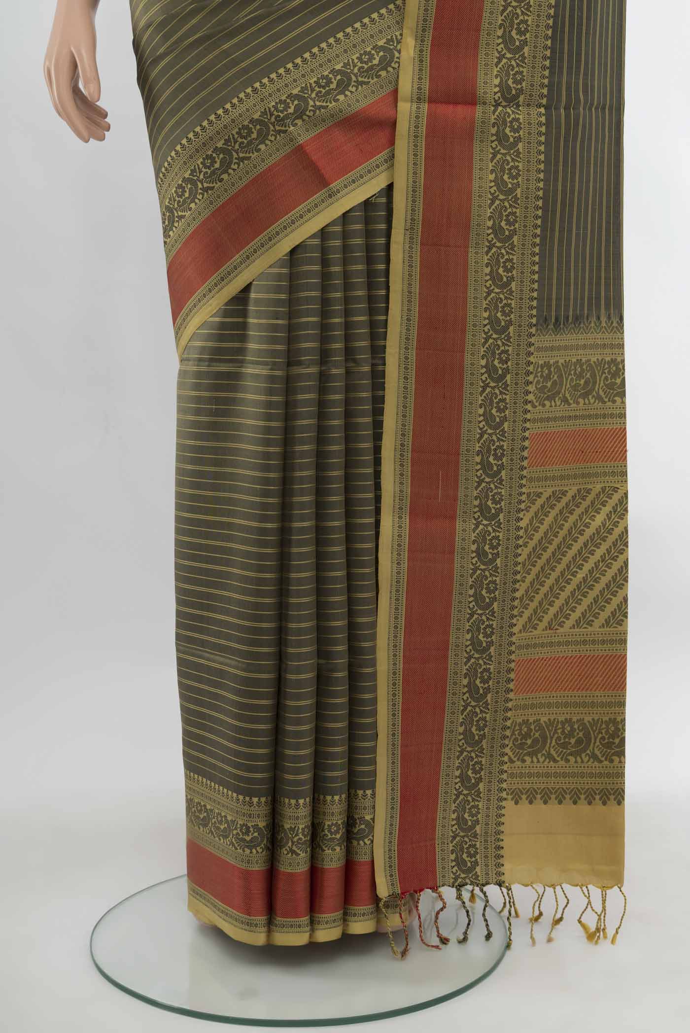 Black Soft Silk Saree - Image 3