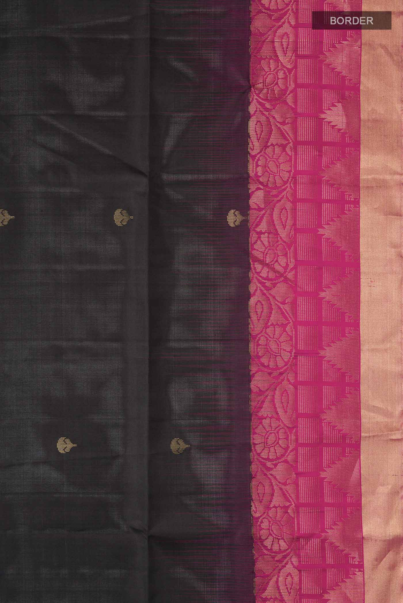 Black Soft Silk Saree - Image 3