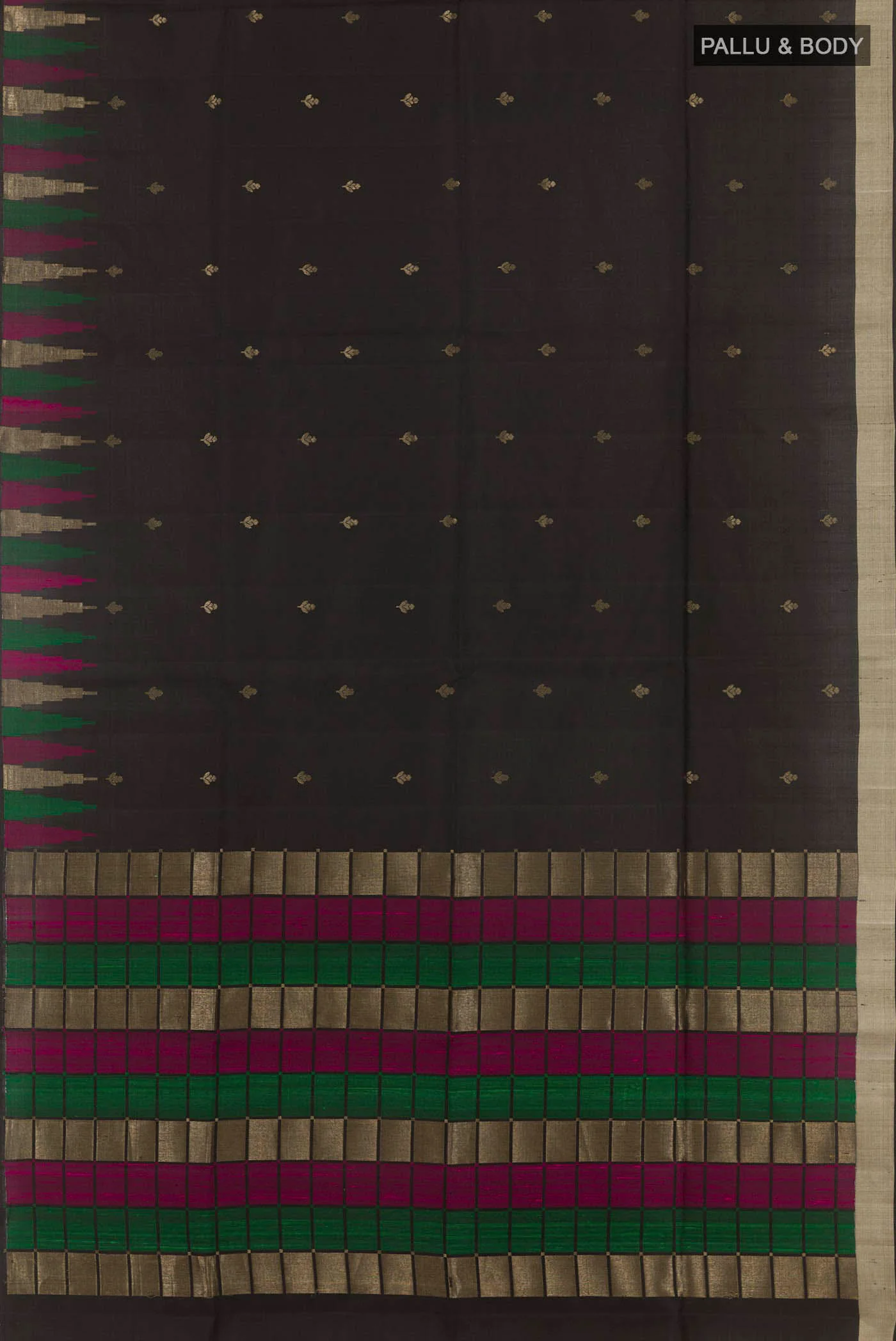 Black Soft Silk Saree - Image 3
