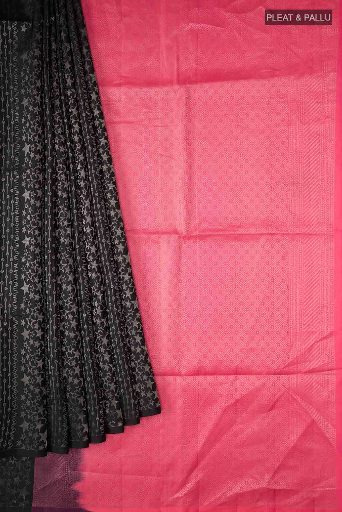 Black Soft Silk Saree - Image 2