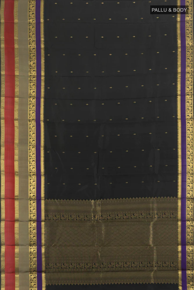 Black Soft Silk Saree - Image 5
