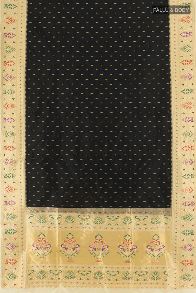 Black Soft Silk Saree - Image 5