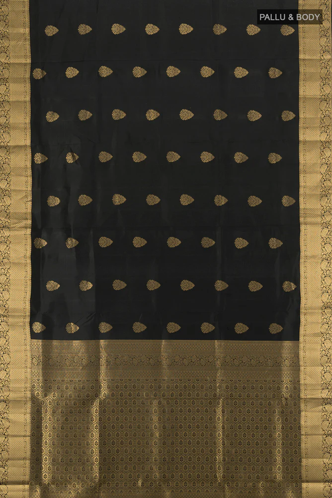 Black Soft Silk Saree - Image 5