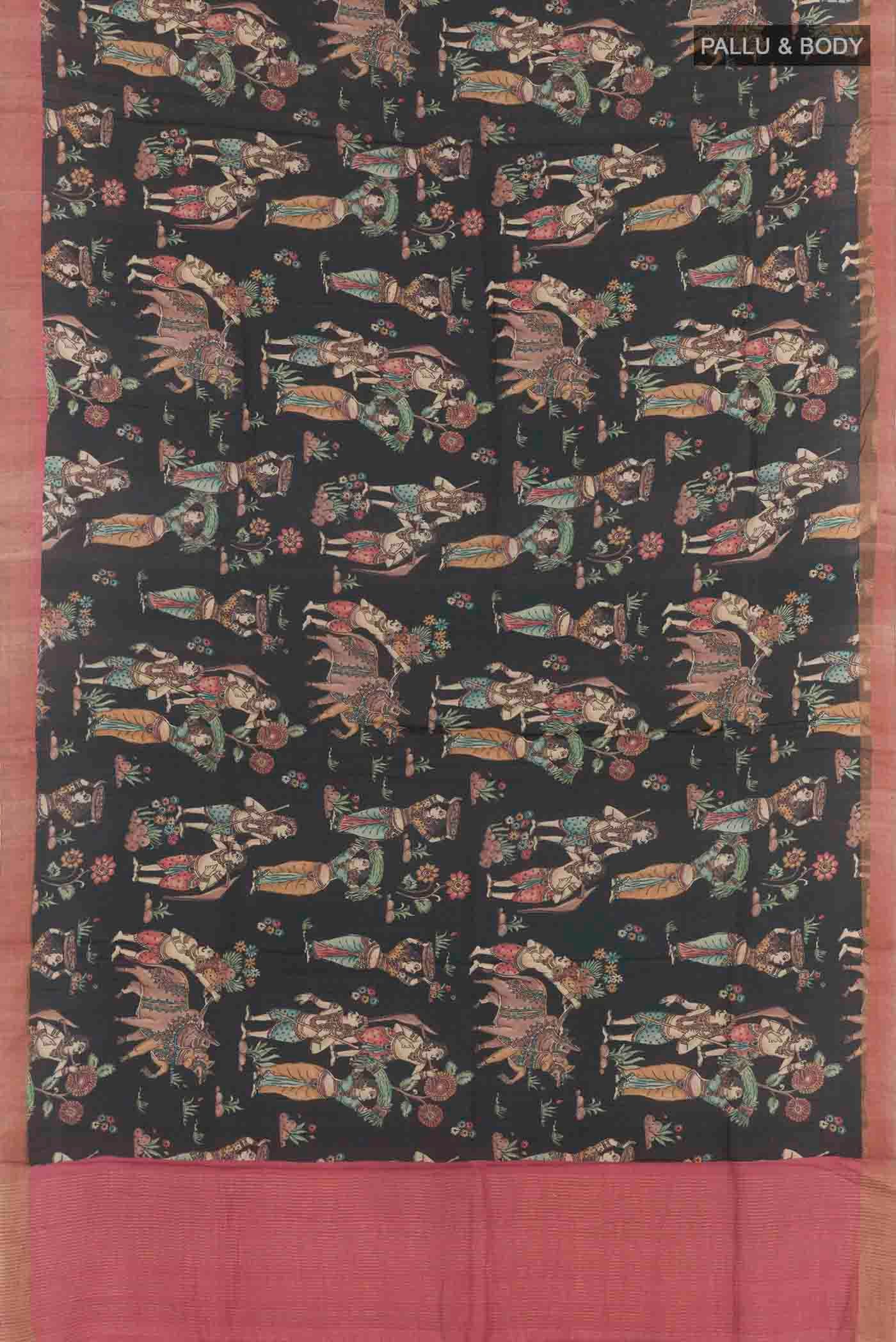 Black Tussar Saree - Image 3