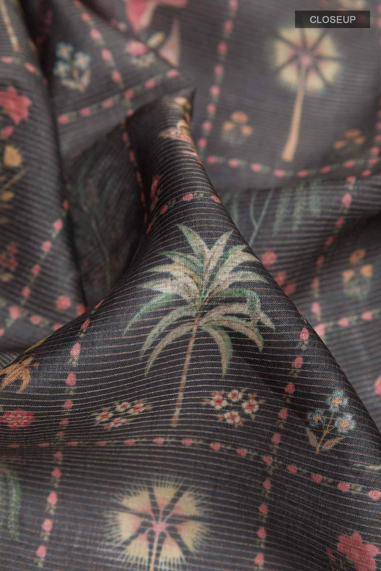 Black Tussar Saree - Image 3
