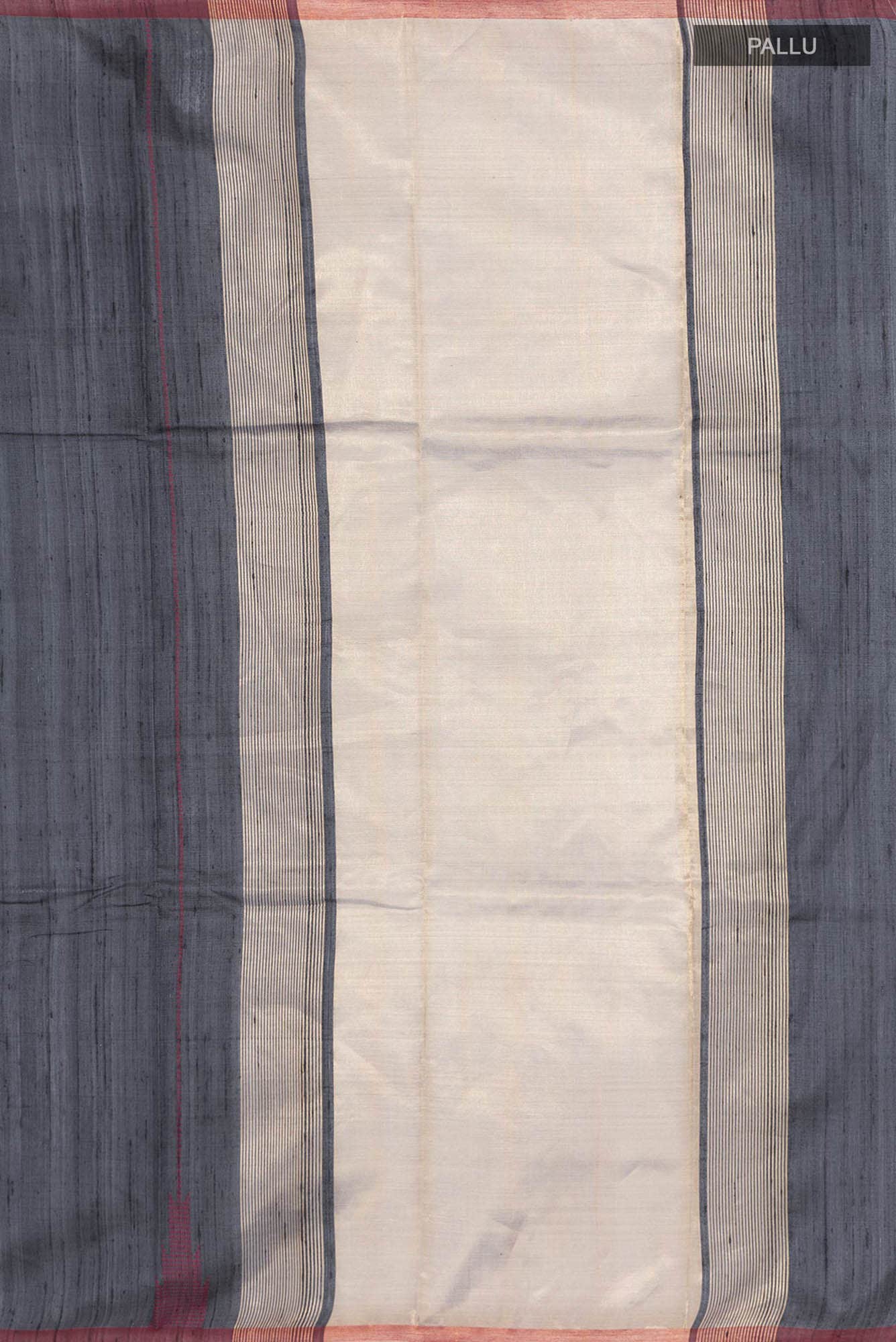 Dusky Diva-Black Tussar Silk Saree - Image 6