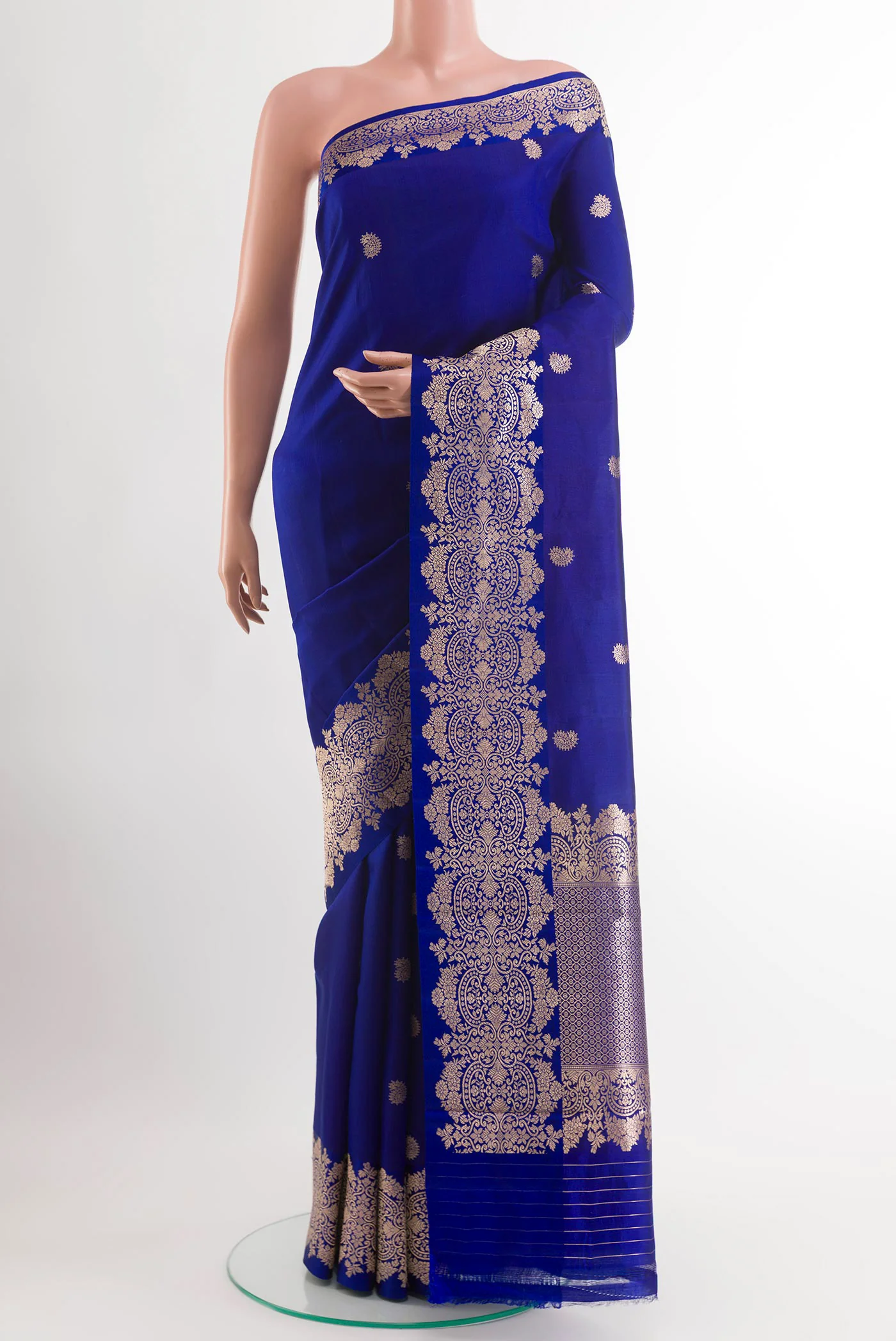 Royal Blue Banarasi Katan Silk Saree