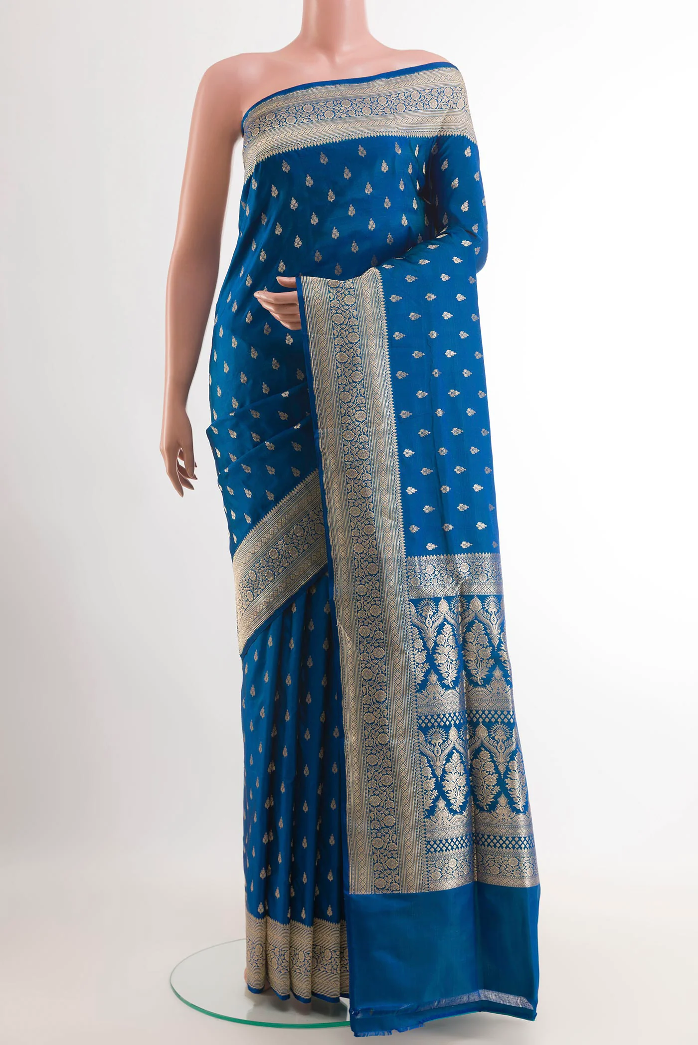 Blue Banarasi Silk Saree