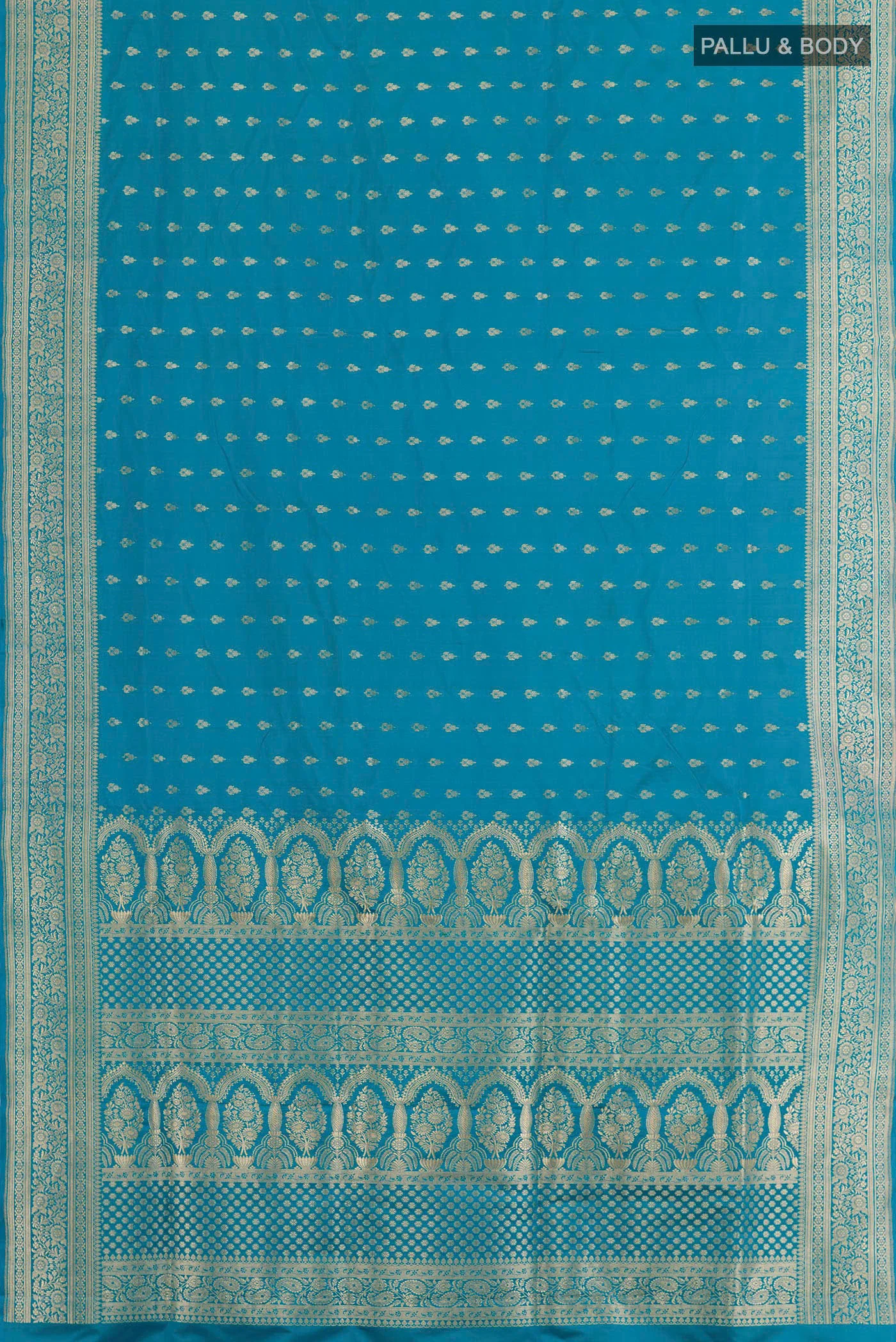 Blue Banarasi Silk Saree - Image 5
