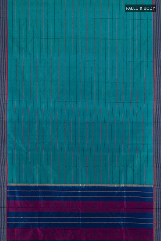 Blue Bangalore Silk - kadyal Saree - Image 5