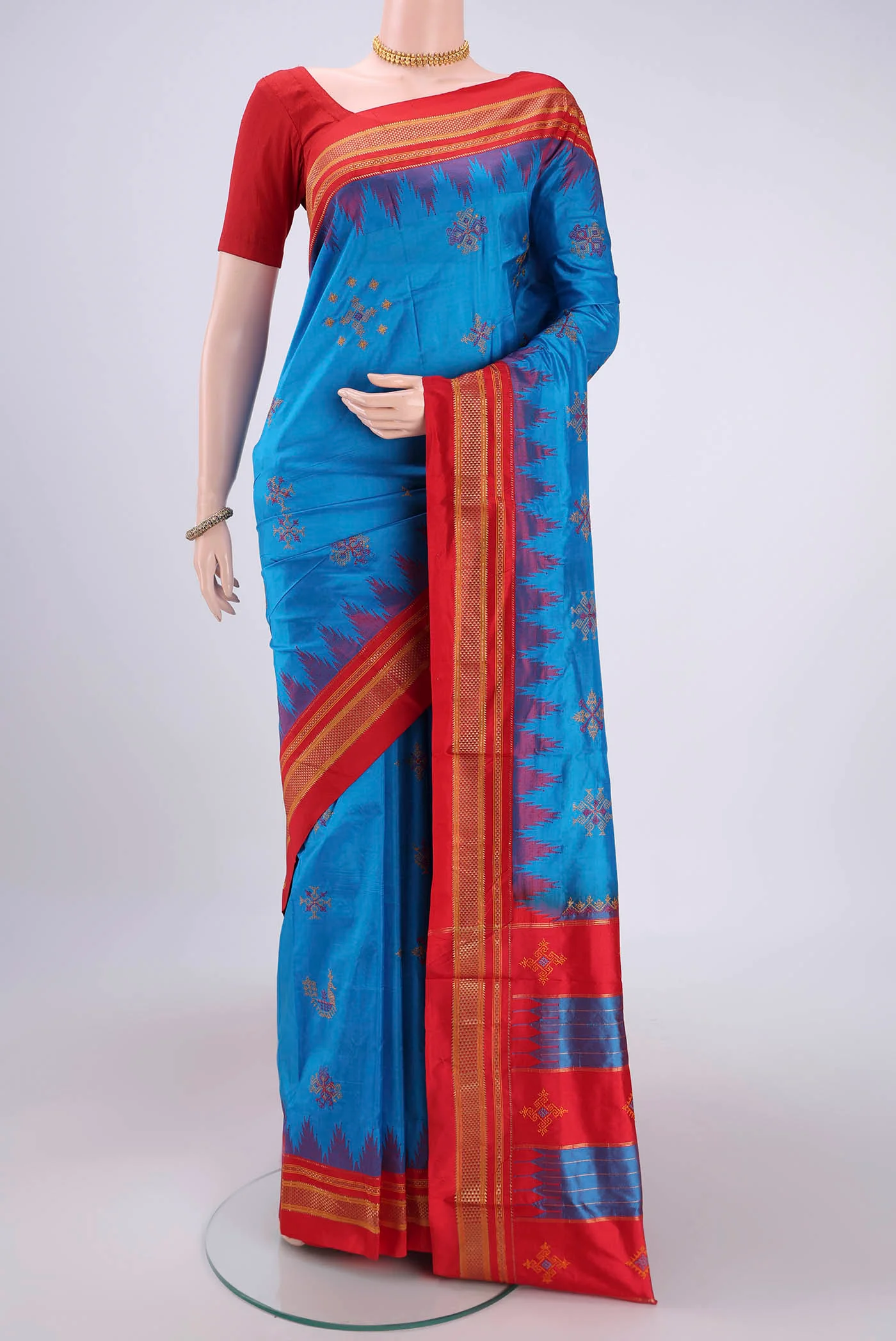 Blue Bangalore Silk Saree