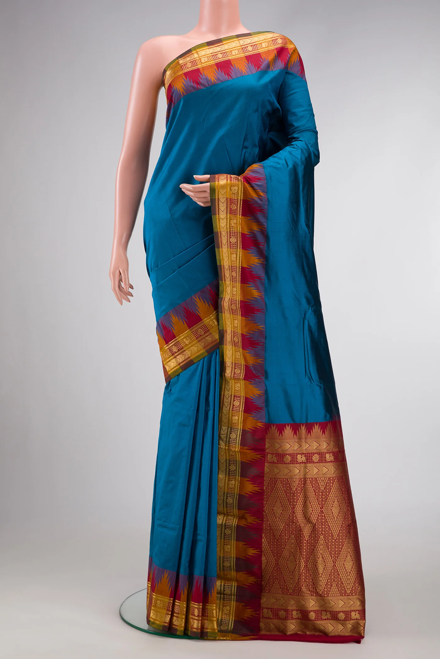 Blue Bangalore Silk Saree