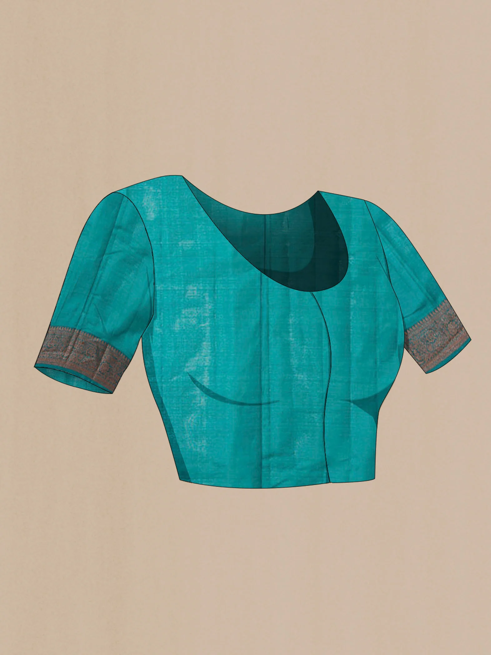 Multi Color Banarasi Tussar Silk Saree - Image 4