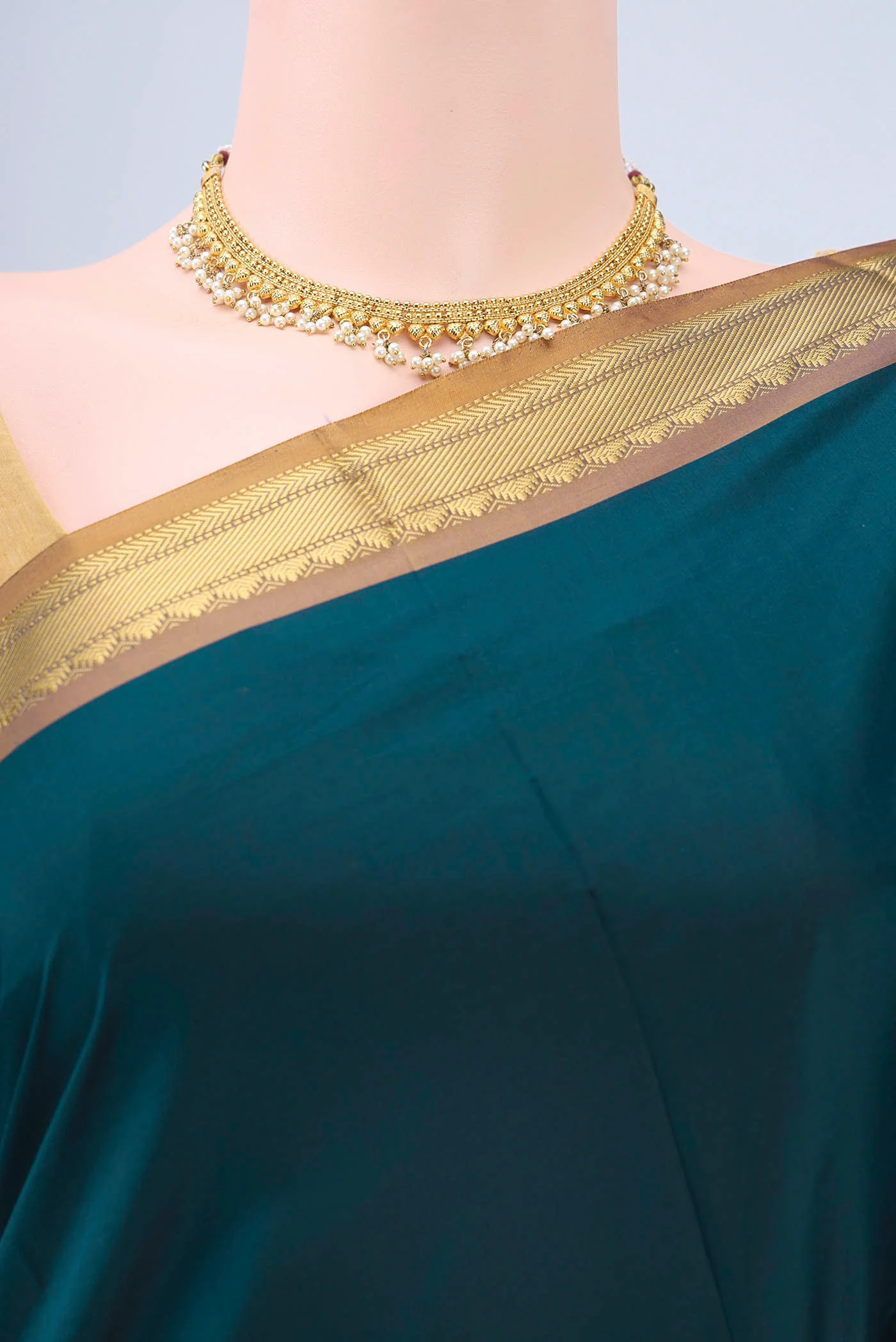 Blue Blended Bangalore Silk Saree - Image 2