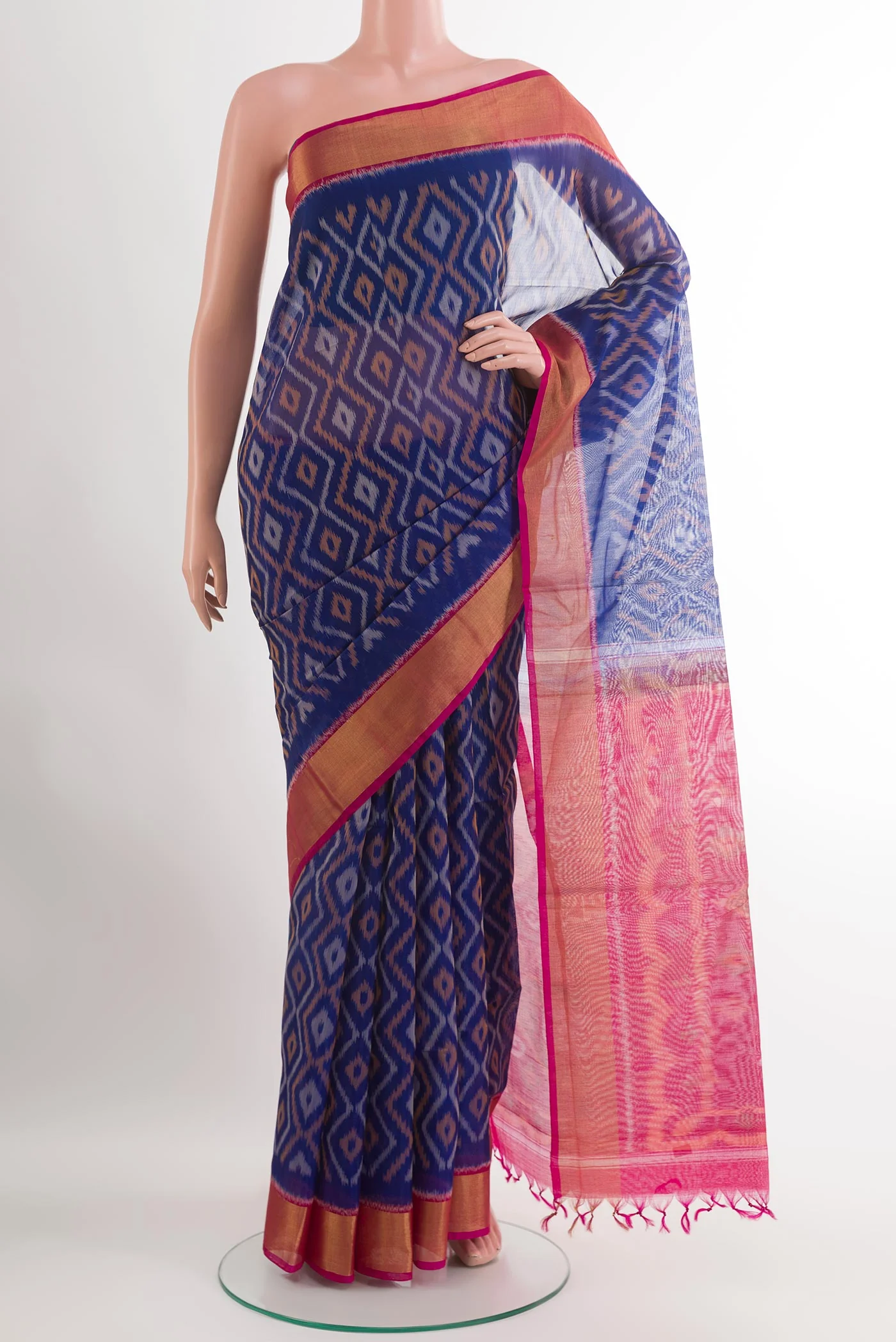 Blue Silk Cotton Saree