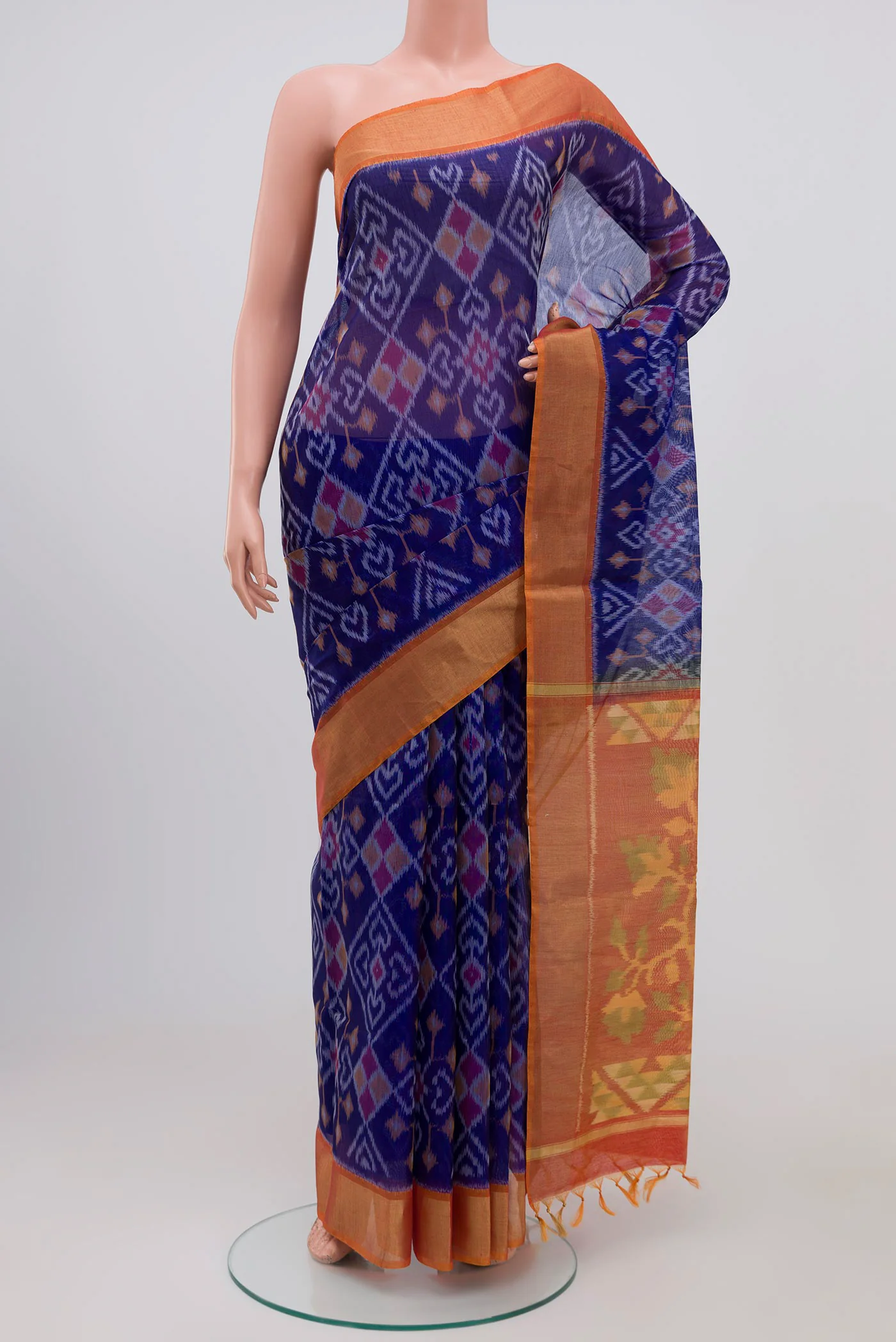 Blue Coimbatore Silk Cotton Saree