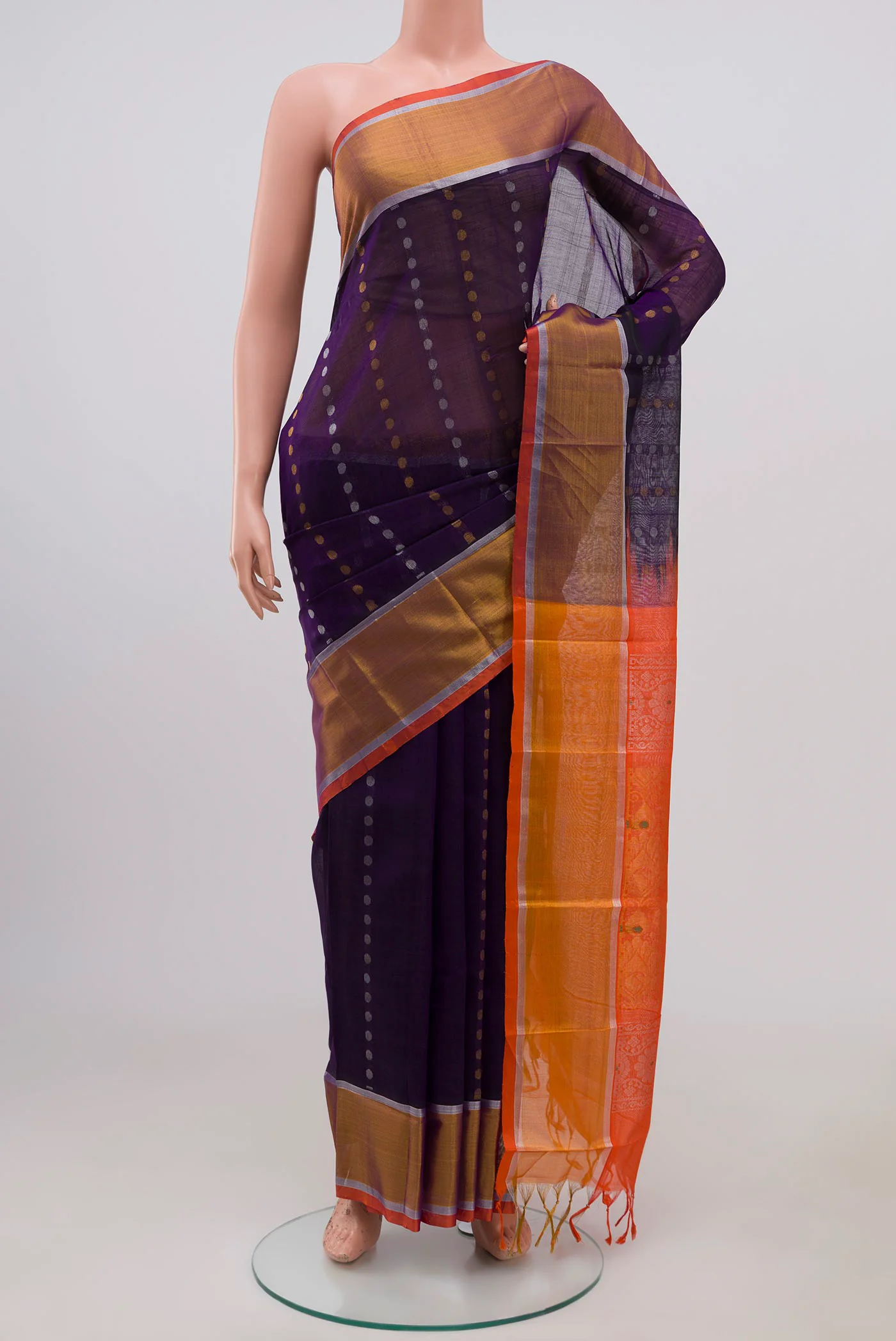 Violet Coimbatore Silk Cotton Saree