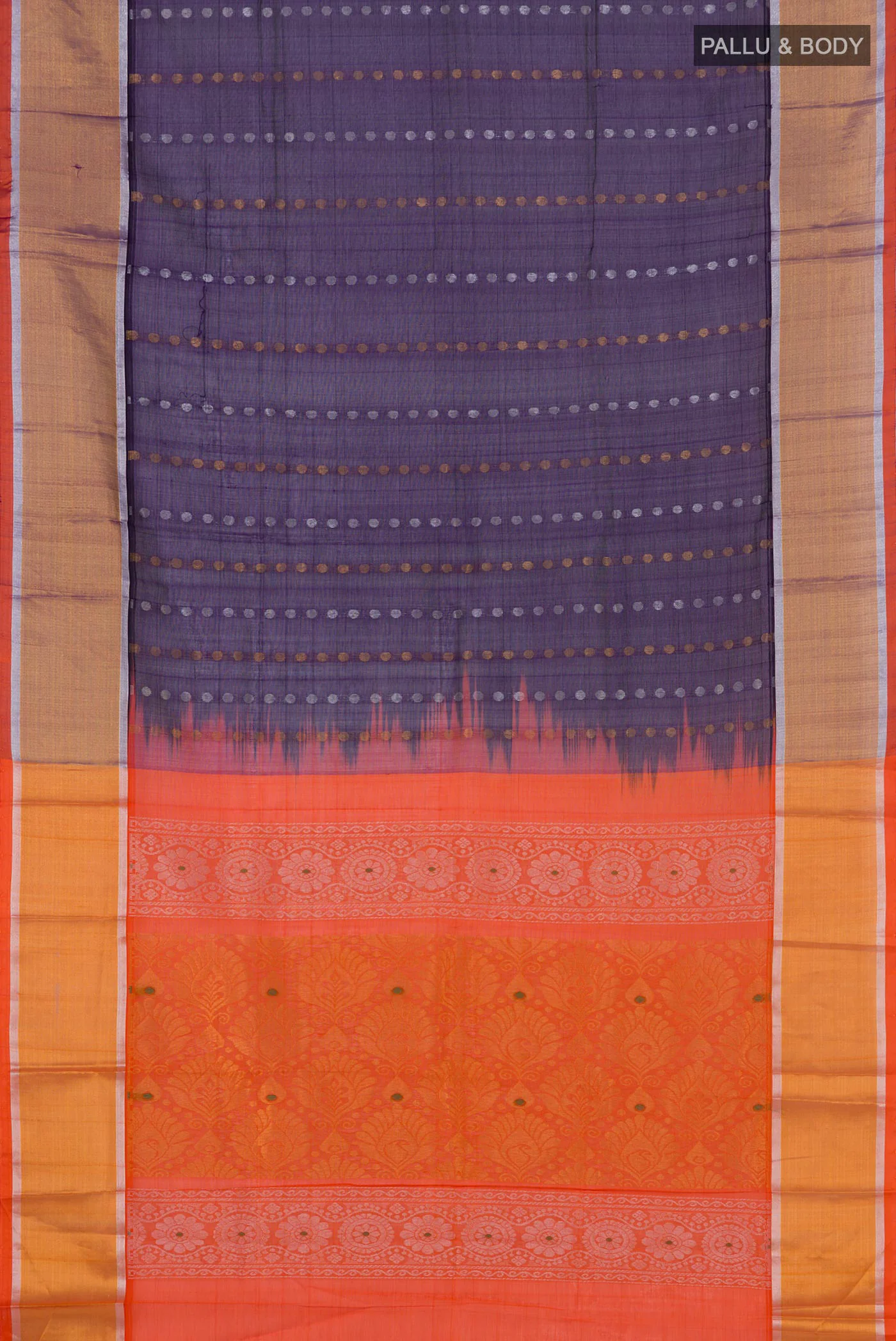 Violet Coimbatore Silk Cotton Saree - Image 5
