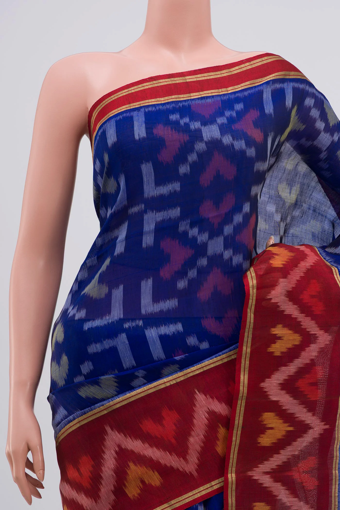 Blue Soft Silk Saree - Image 2