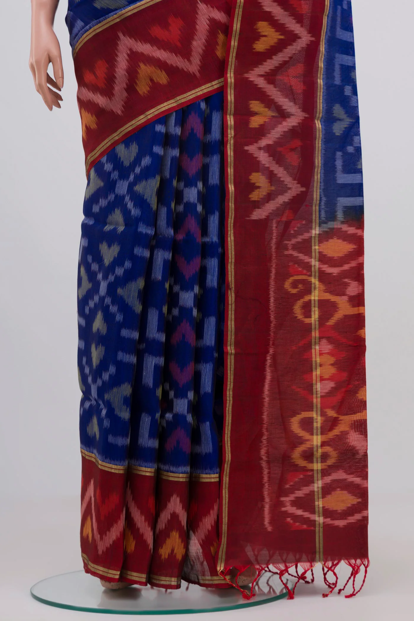 Blue Soft Silk Saree - Image 3