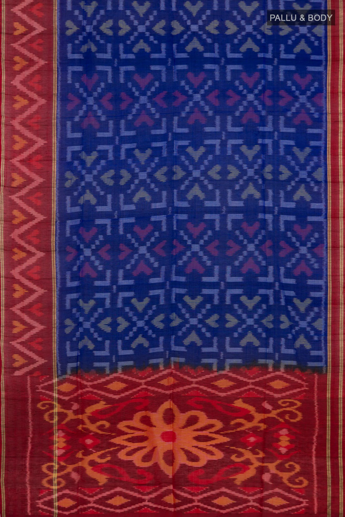 Blue Soft Silk Saree - Image 5
