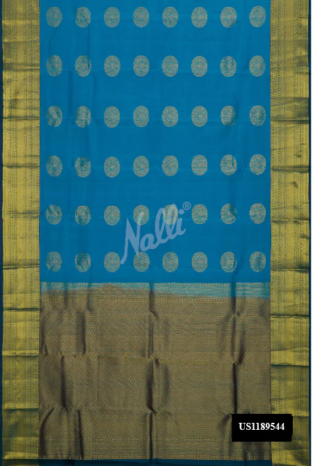 Blue Dual Tone Kanchipuram Silk Saree