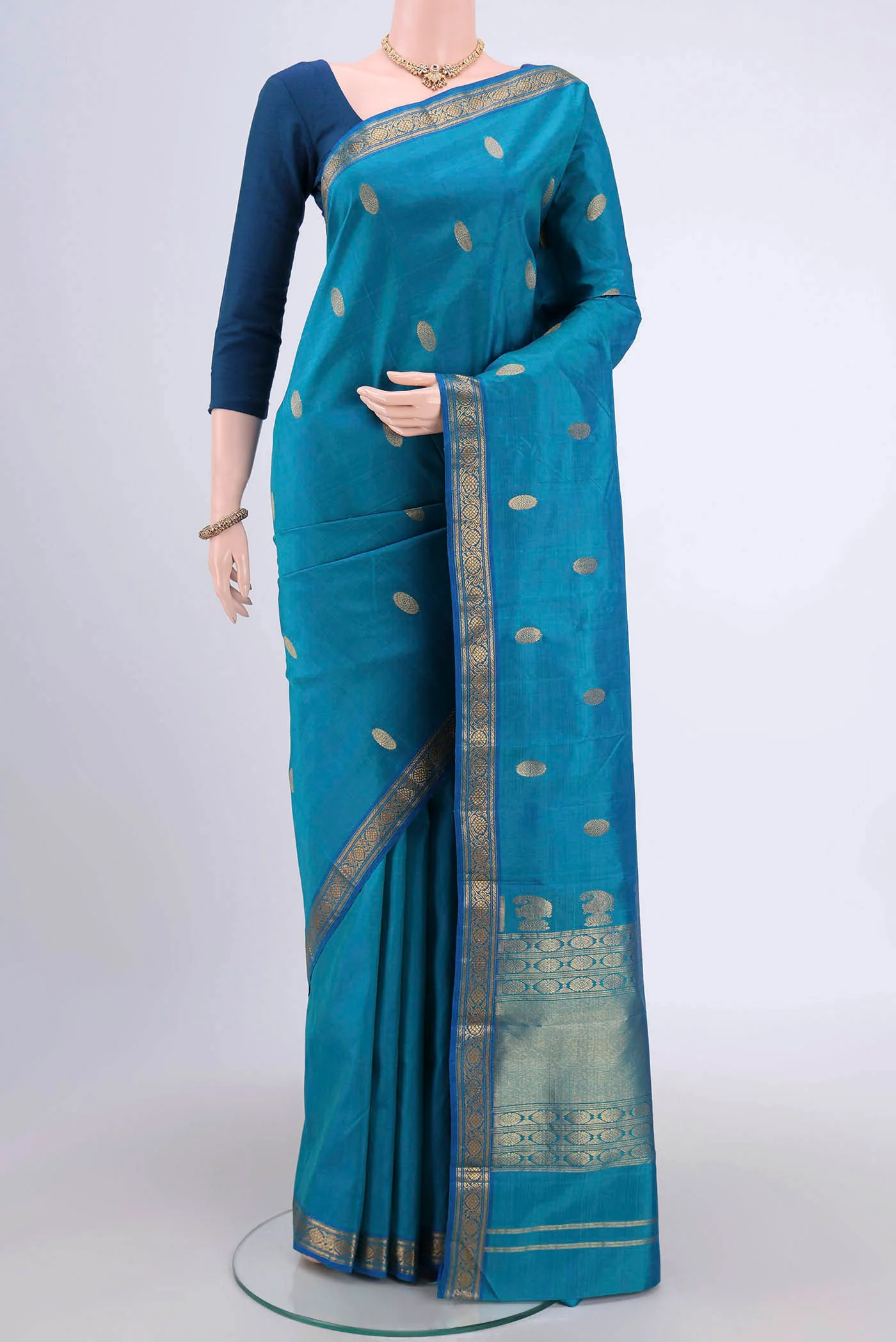 Blue Kanjivaram Silk Saree