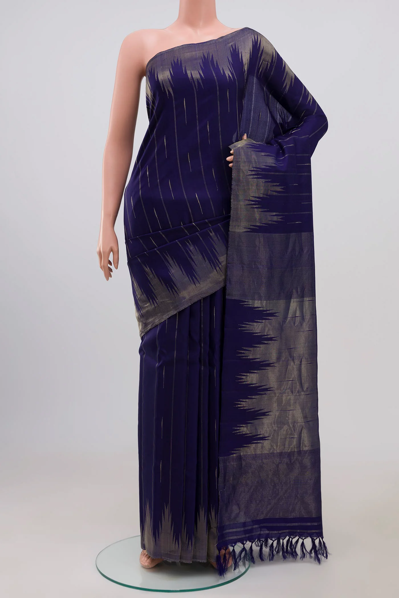 Blue Gadwal Silk Saree