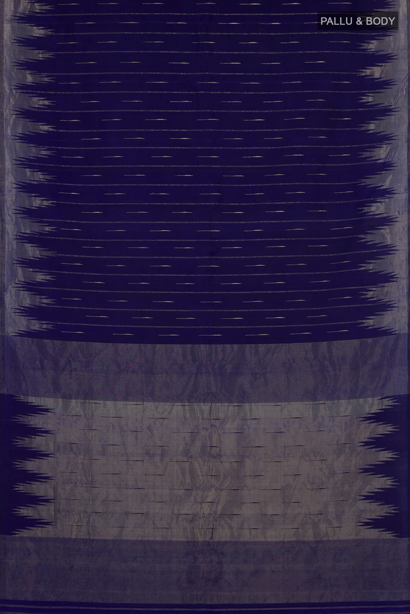 Blue Gadwal Silk Saree - Image 5