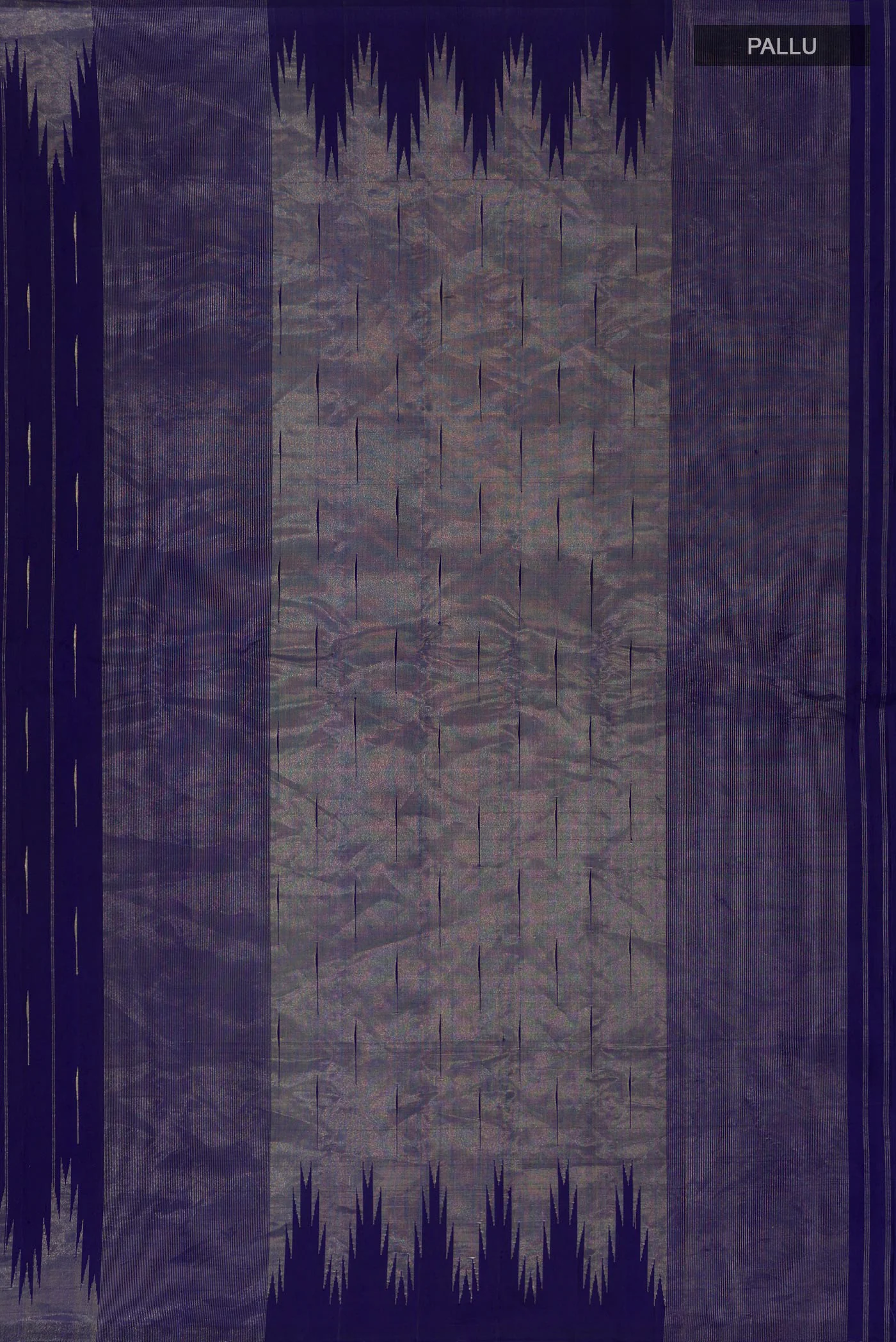 Blue Gadwal Silk Saree - Image 6