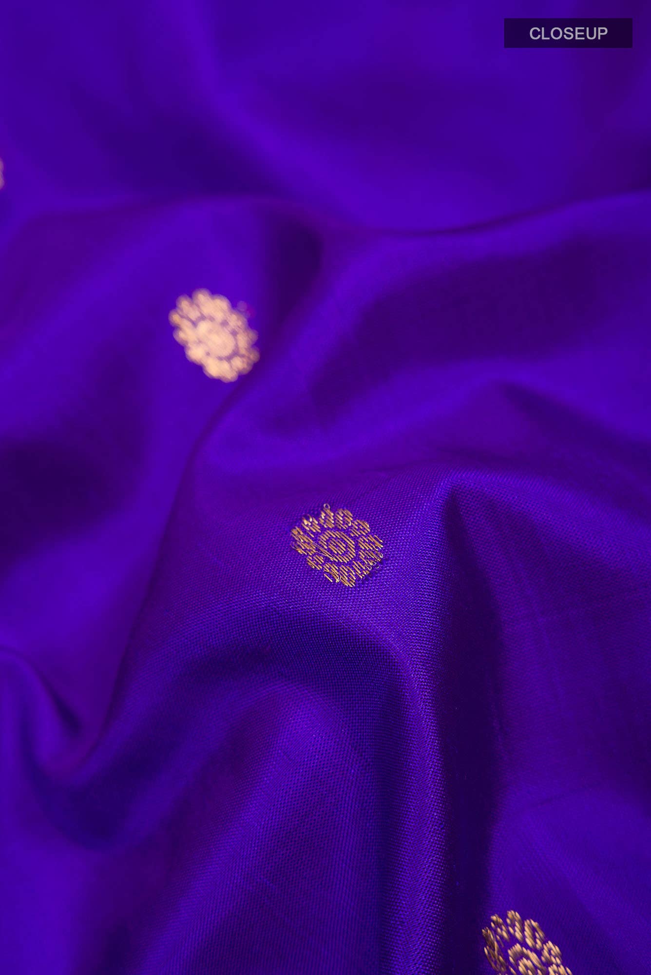 Blue Gadwal Silk Saree - Image 3